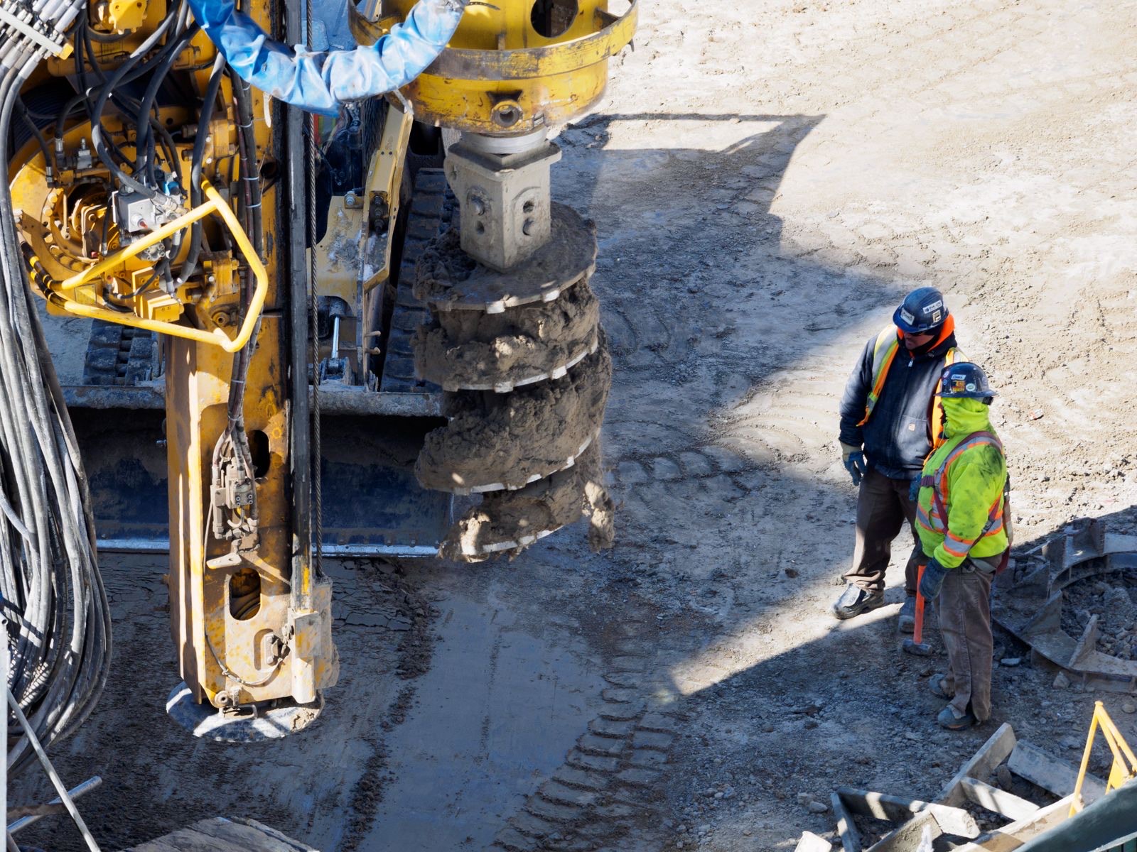 Ground works and plant on a construction site